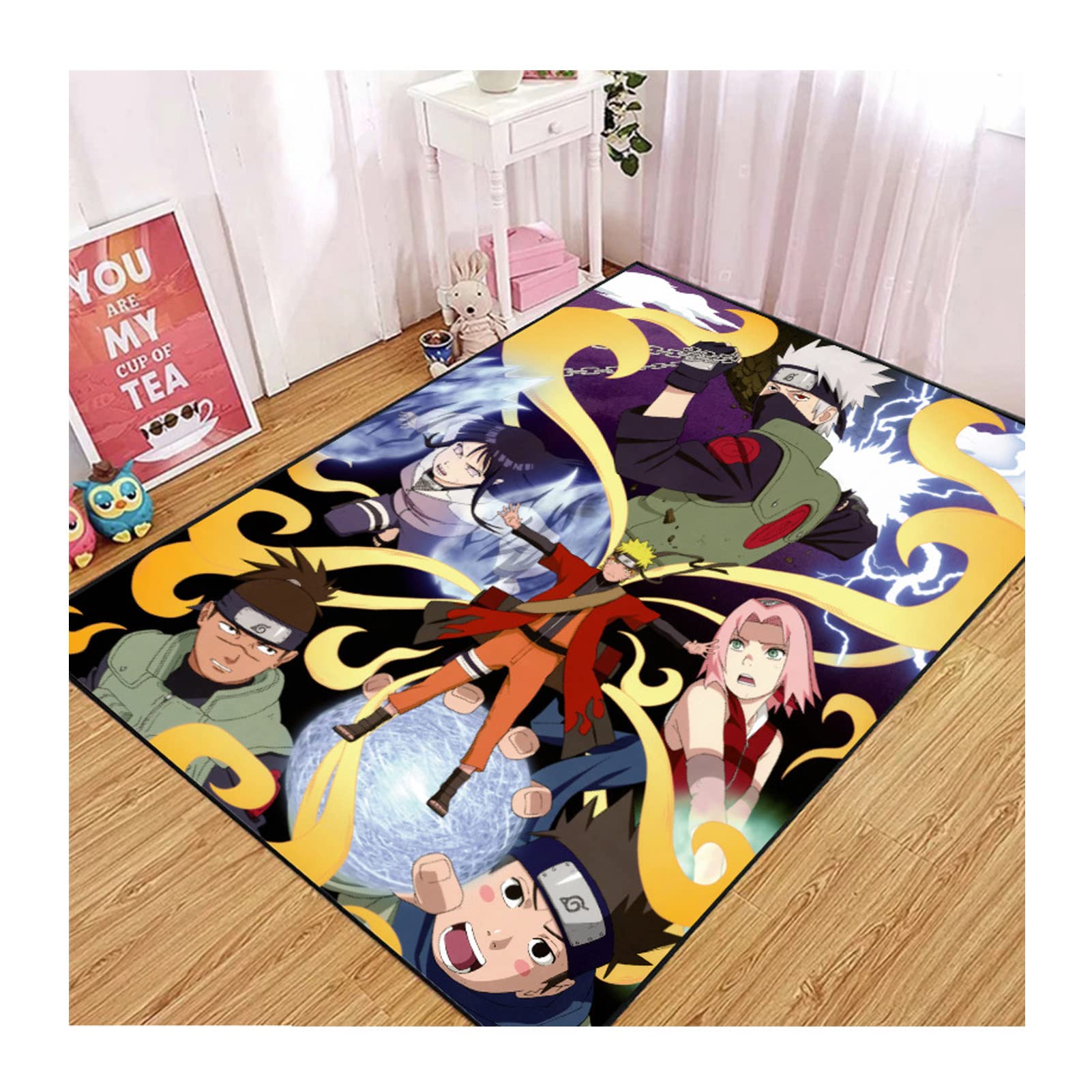 Anime Carpet - Non-Slip Soft Polyester Rug for Bedroom, Living Room, Kitchen & Hallway - Machine Washable Floor Mat 50x80cm - Perfect for Anime Fans' Home Decor & Cozy Spaces