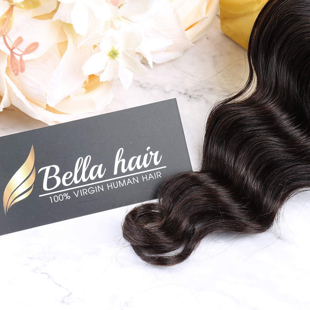 Bella Hair 100% Human Virgin Hair Weave - 3 Bundles Deep Wave Loose Wave Hair Extensions 12-30 Inch Natural Black Color for African American Women | Perfect for Daily Styling, Special Occasions & Protective Hairstyles
