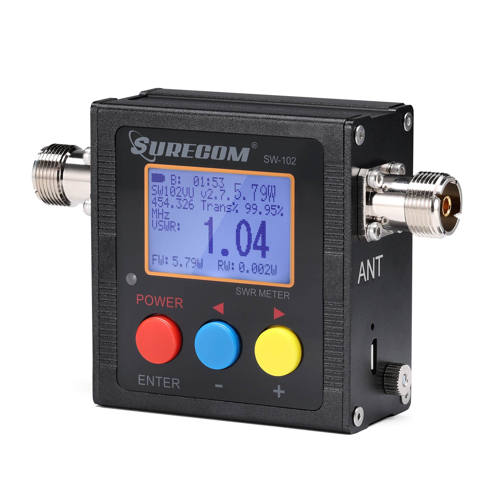Surecom SW 102UV/SW 102HF Dual Band HF SWR Power Meter - 120W Max for Ham Radio, CB & Antenna Tuning - Perfect for Field Testing & Station Setup
