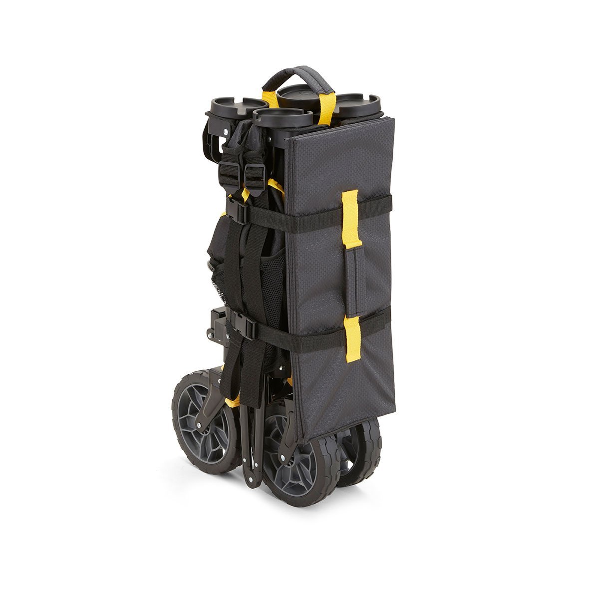 Foldable 7 Cubic Feet Utility Wagon Cart with Heavy Duty Wheels - Perfect for Gardening, Camping, Beach Trips and Home Storage