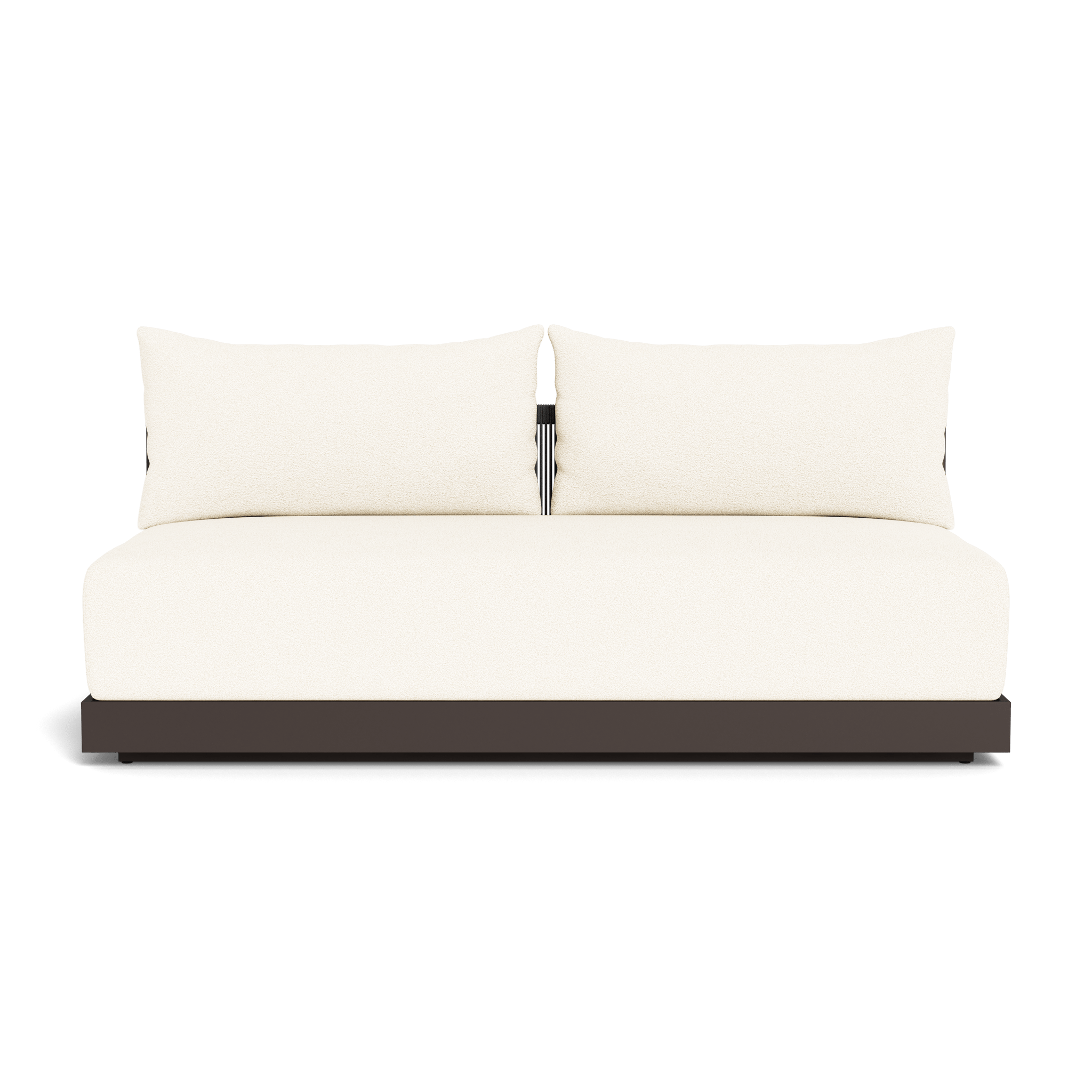 Antigua 2-Seat Armless Sofa - Modern Small Space Loveseat for Living Room, Bedroom, or Office - Comfortable and Stylish Lounge Seating