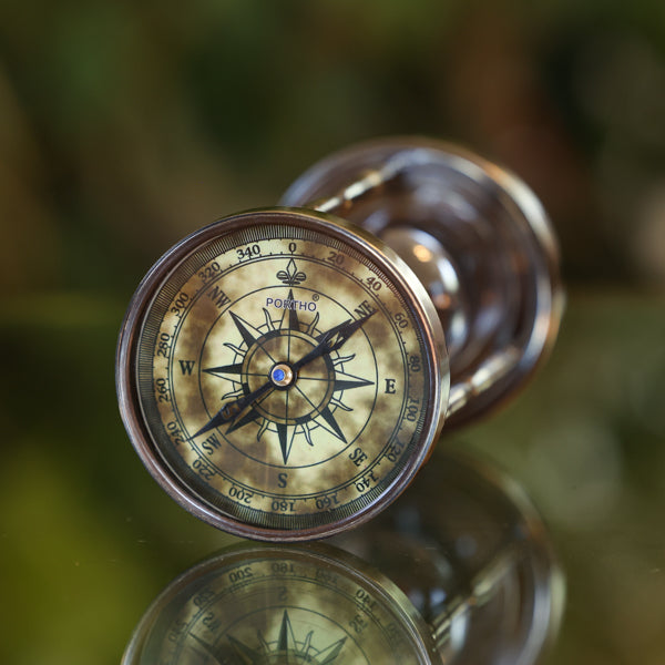 Fillable Hourglass Timer with Compass - 30 Minute Sand Clock for Meditation, Yoga, and Classroom Activities - Perfect for Time Management and Focus Training