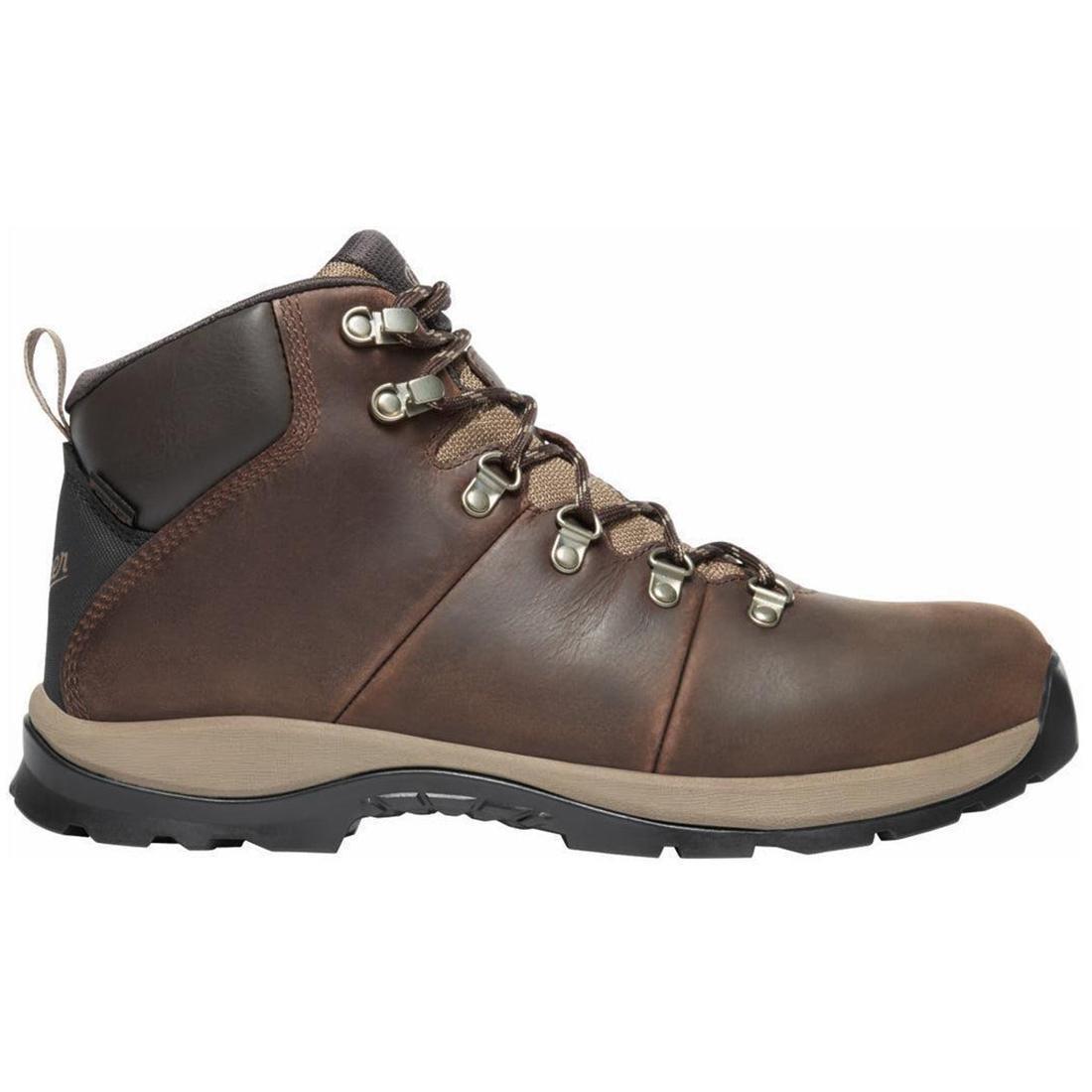 Sandy Ridge 4.5 Inch Soft Toe Work Boots for Men - Brown Leather Safety Shoes with Slip Resistant Outsole | Perfect for Construction, Warehouse & Outdoor Work