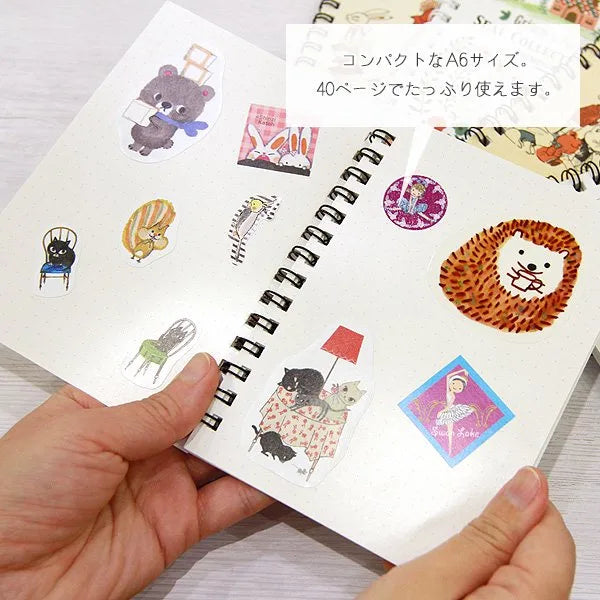 Shinzi Katoh Cat Hill Sticker Album - Cute Japanese Stickers for Scrapbooking, Journals & DIY Crafts - Perfect for Planners, Notebooks & Gift Decorations