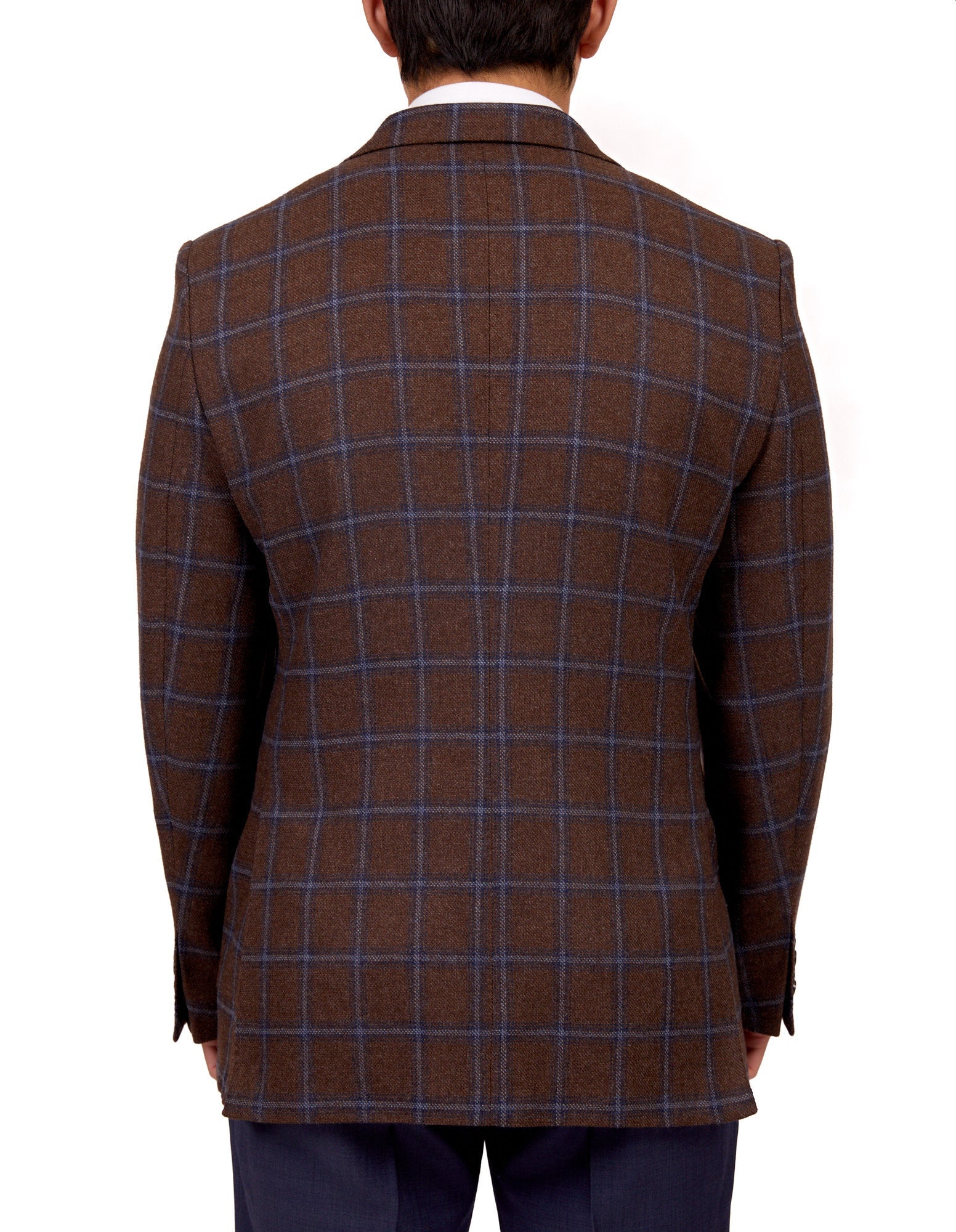 Premium HENRY SARTORIAL X DORMEUIL Full Canvas Fancy Jacket for Men - Luxurious Brown Business Blazer - Perfect for Office, Weddings & Formal Events