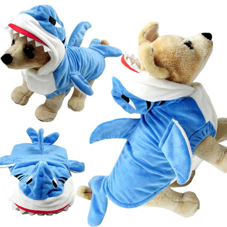 Soft & Warm Shark Costume for Dogs & Cats - Perfect for Halloween, Christmas & Pet Parties