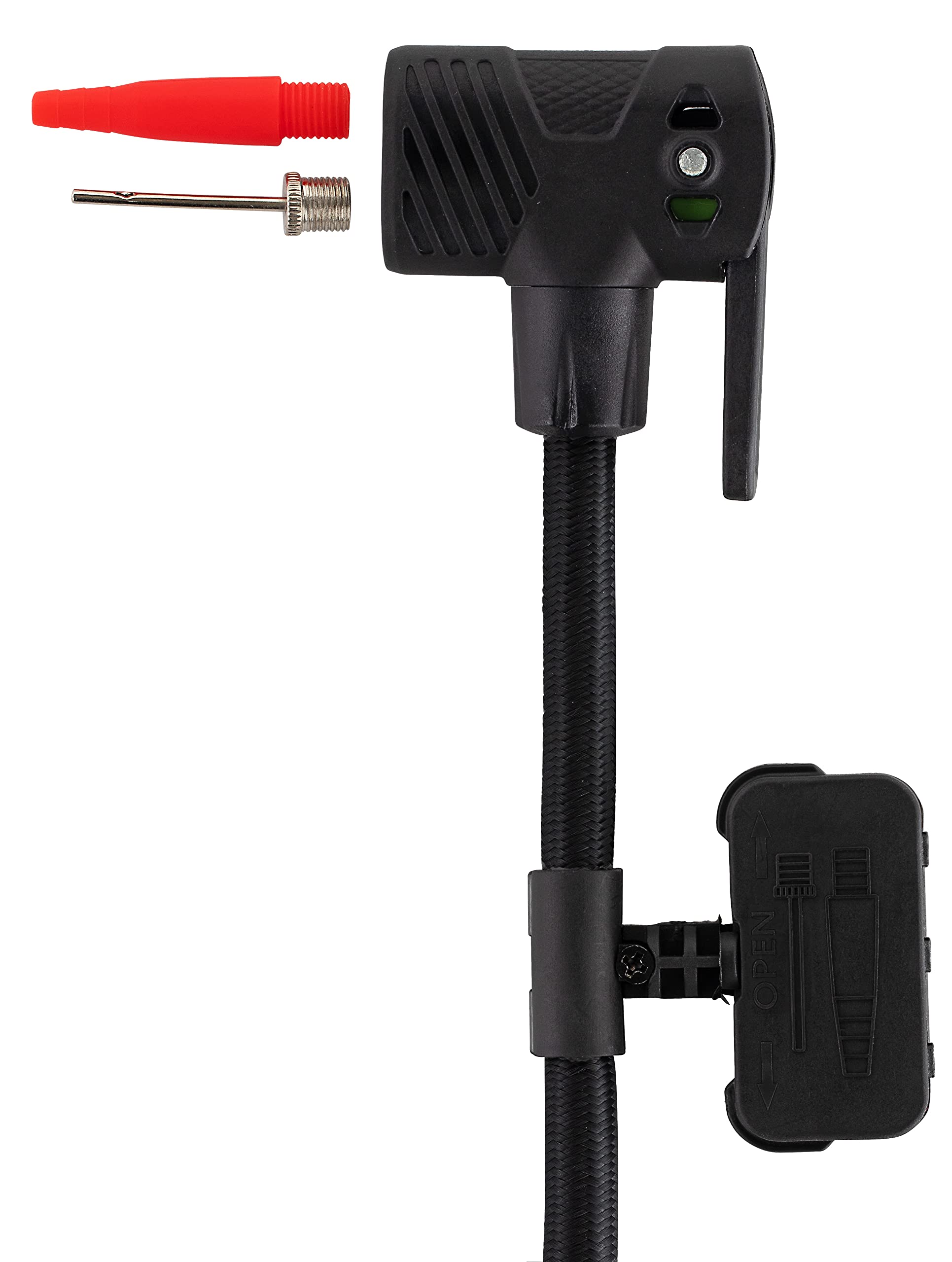 Schwinn High Pressure Bike Foot Pump with Air Base Plus - Air-Zoned Pressure Gauge for Schrader & Presta Valves (Max 120 PSI) - Perfect for Road Bikes, Mountain Bikes & Inflating Sports Equipment