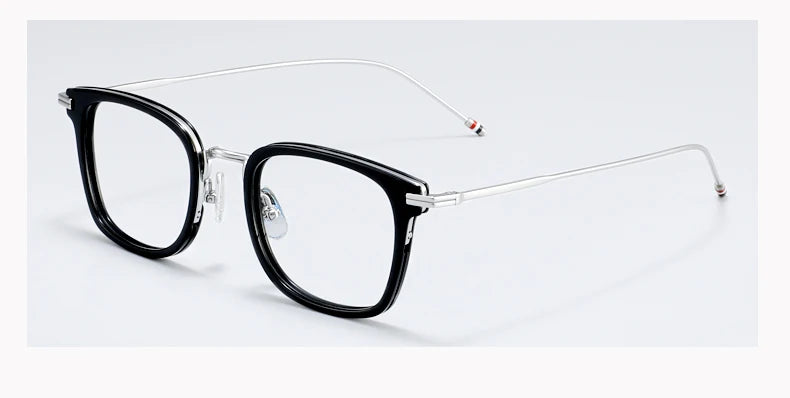 Stylish Unisex Black Square Full Rim Alloy Eyeglasses BMT905 - Perfect for Work, Reading & Fashion Accessories