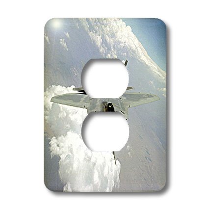 3D Rose Air Force Themed 2 Plug Outlet Cover - Patriotic Decor for Home & Office - Perfect for Military Enthusiasts and American Pride Displays