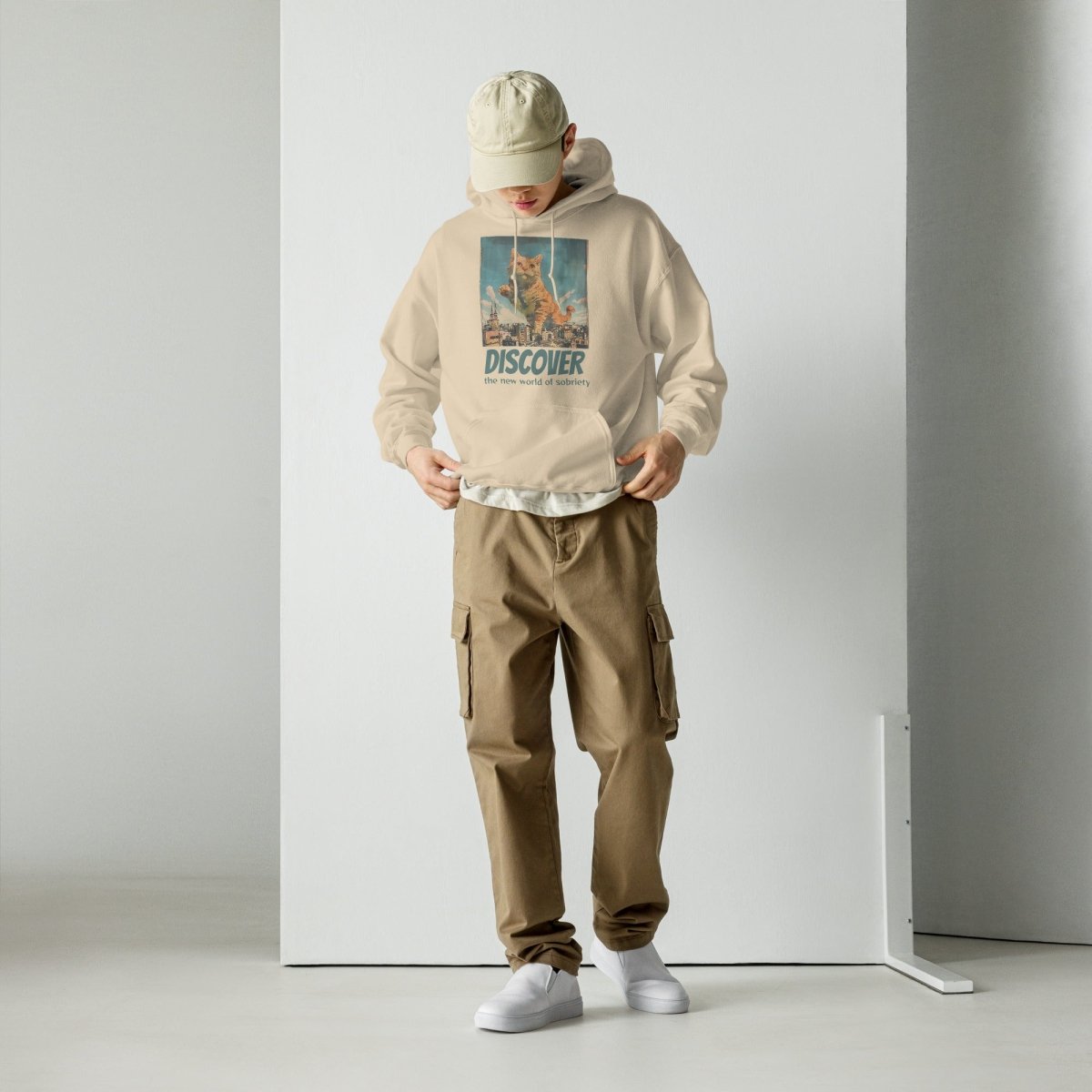 Giant Steps to Sobriety Unisex Hoodie - Sobervation Explorers Edition | Comfortable Recovery Apparel for AA Meetings & Sober Living Support