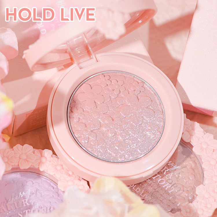 HOLD LIVE Powder Blush - Cherry Blossom Garden - Soft Matte Finish, Long-Lasting, Buildable Color for Cheeks - Perfect for Everyday Makeup & Special Occasions
