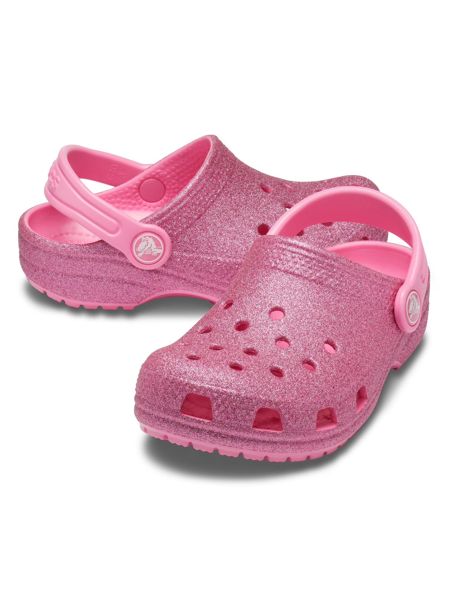 Crocs Toddler Classic Glitter Clogs - Kids' Light-Up Shoes for Boys & Girls | Waterproof & Comfortable for Beach, Pool & Outdoor Play
