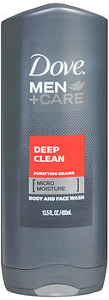 Dove Men+Care Deep Clean Body Wash for Men, 13.5 oz - Refreshing Shower Gel with Micromoisture Technology for Hydrated Skin - Ideal for Gym, Post-Workout & Daily Use