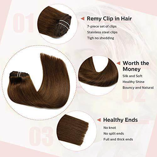 Premium 9A Brazilian Clip-In Human Hair Extensions - 7pcs Double Weft for Instant Volume & Length | Perfect for Weddings, Parties & Everyday Styling