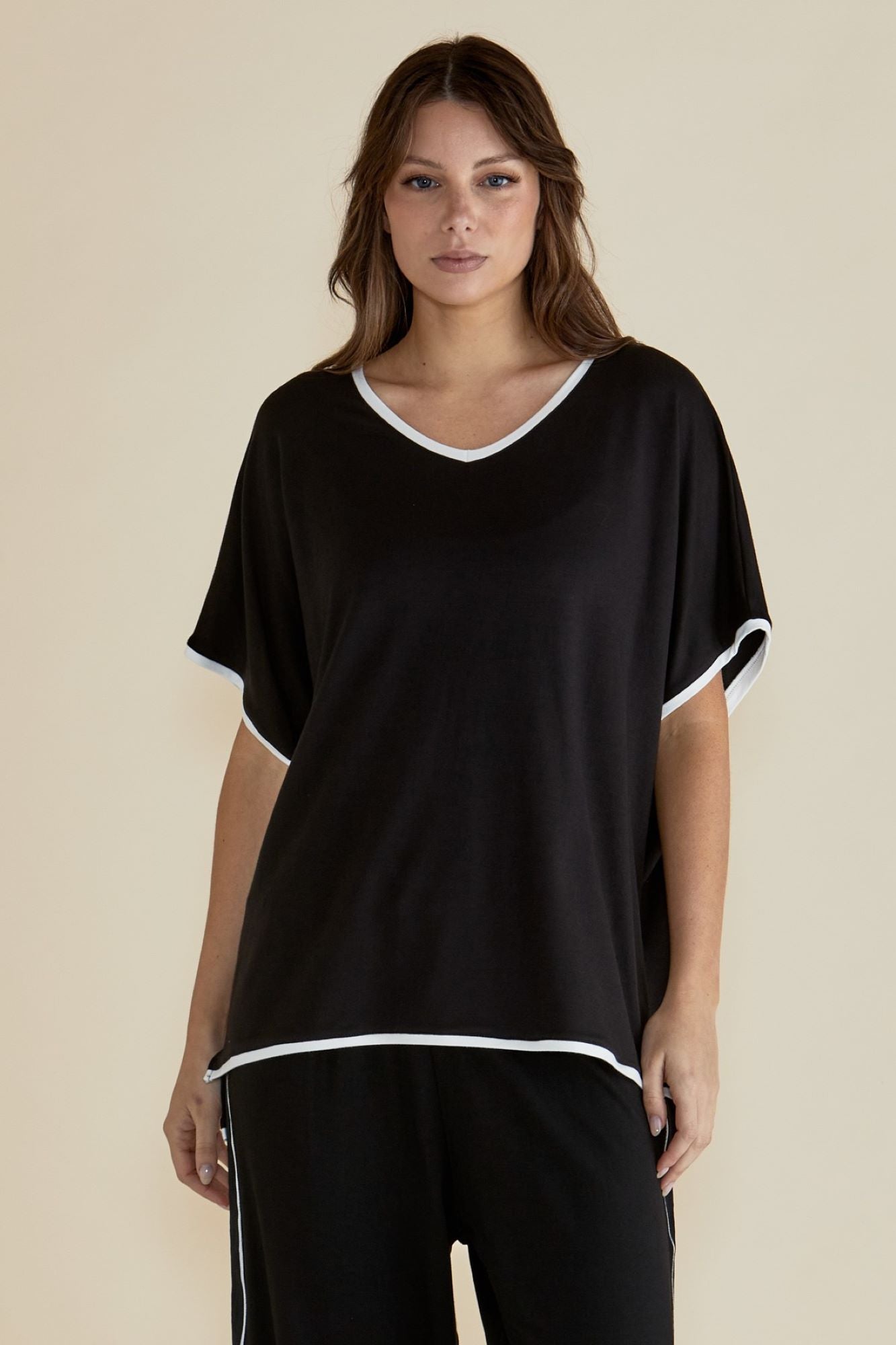 Betty Basics Clara Tee - Soft Cotton Women's T-Shirt in Black | Casual Everyday Wear & Layering Essential