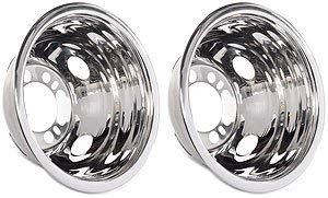 The Wheel Group WS-313U Duallie Wheel Simulators - Premium Chrome Hub Covers for Trucks & Trailers - Enhance Vehicle Appearance & Protection (Ideal for Long-Haul, Commercial Fleets & RV Owners)