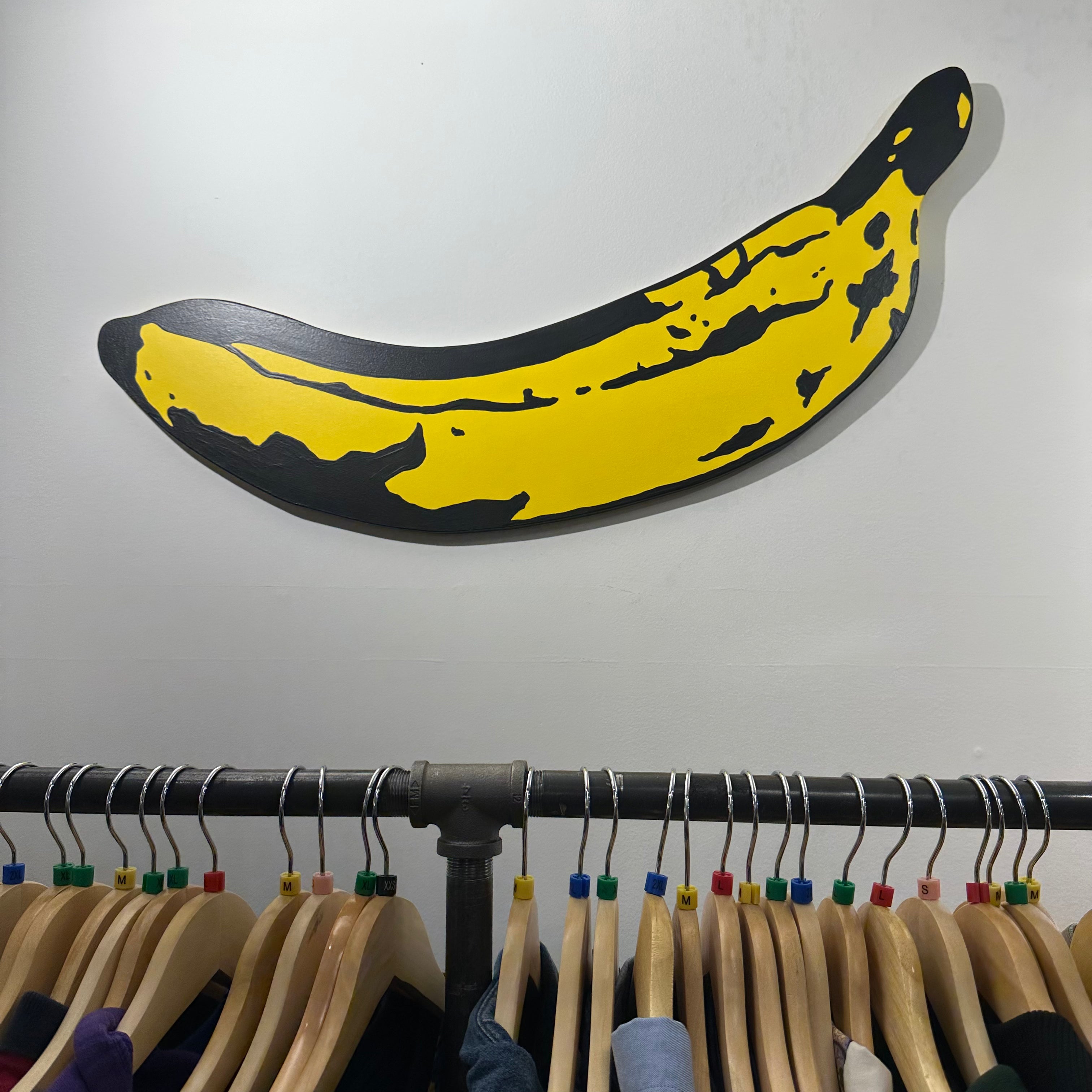 Banana Moon Wood Art by Jo Van Young | Handcrafted Wooden Wall Decor for Home & Office | Perfect for Living Room, Bedroom, and Workspace