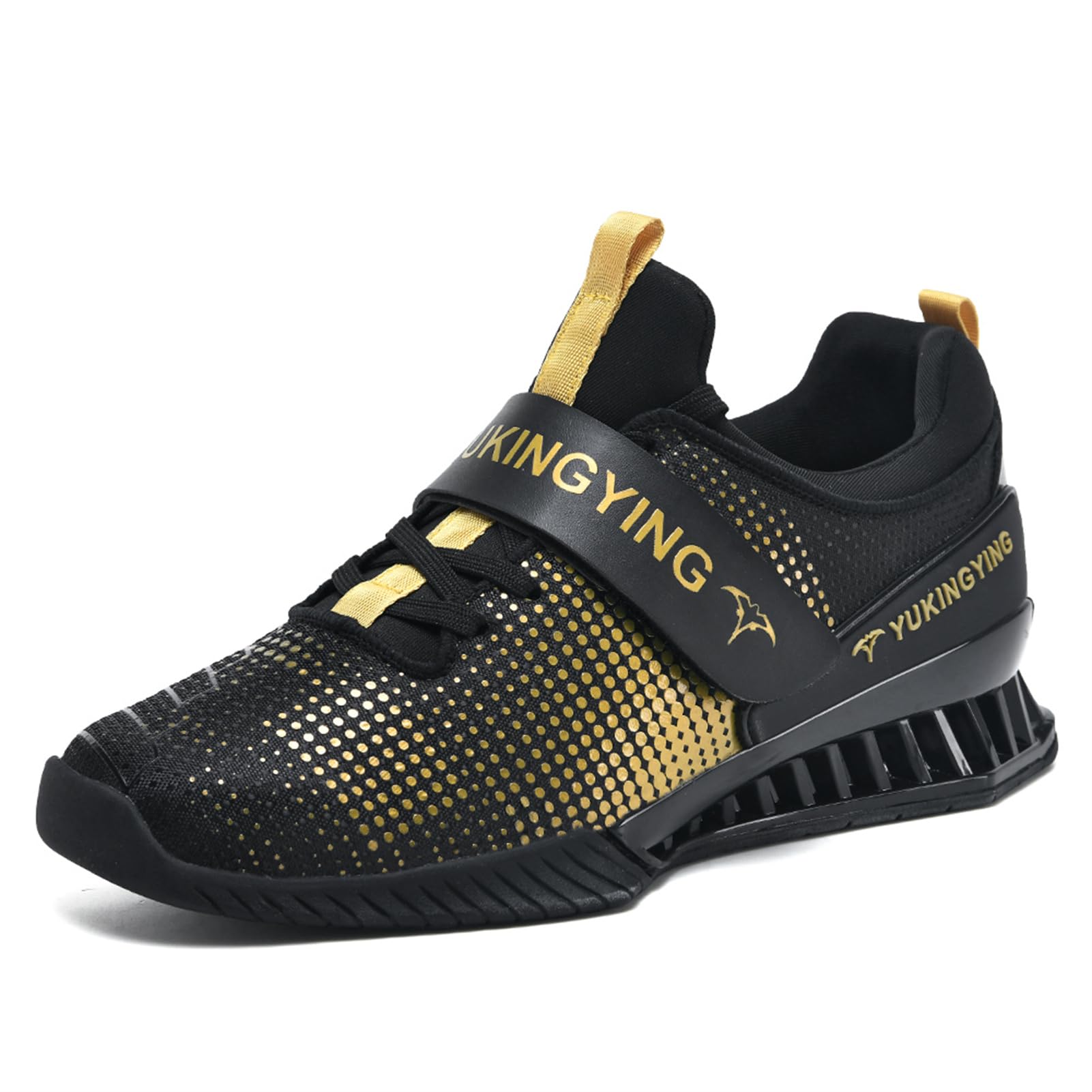 GERRIT Non-Slip Weightlifting Shoes for Men & Women - Powerlifting, Deadlifting & Crossfit Training Shoes with Strap & Lace-Up Design - Perfect for Gym Workouts, Squats, and Indoor Fitness Training