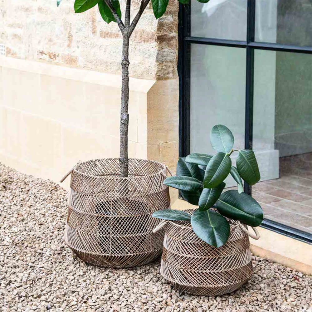 Hinton Woven Baskets - Handmade Natural Fiber Storage Baskets for Home Organization | Perfect for Laundry, Toys, Blankets & Decor