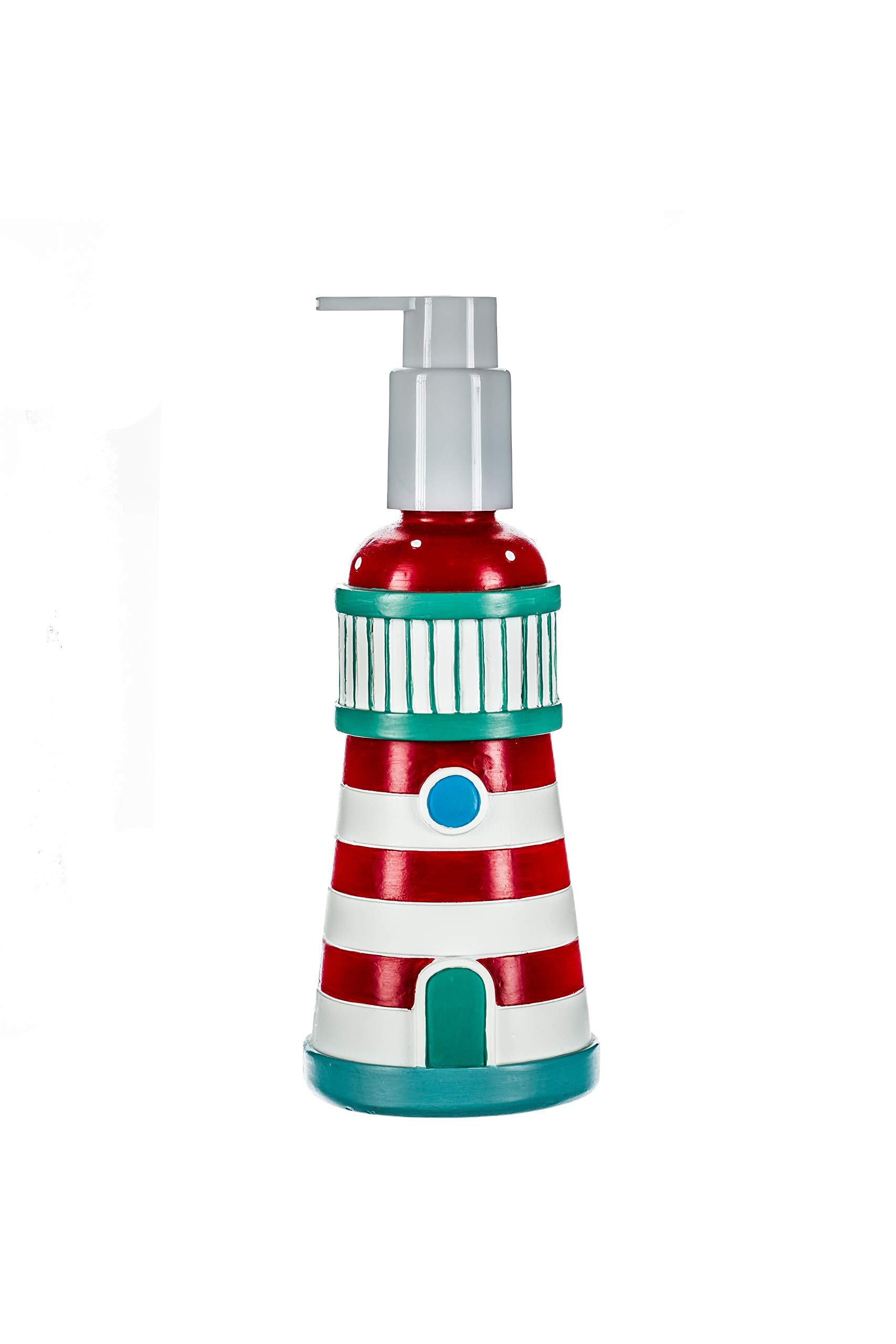 Lighthouse Ahoy Hand Soap & Lotion Dispenser - Decorative Bathroom & Kitchen Soap Pump for Coastal & Nautical Home Decor | Perfect for Beach House, Guest Bath, or Farmhouse Sink
