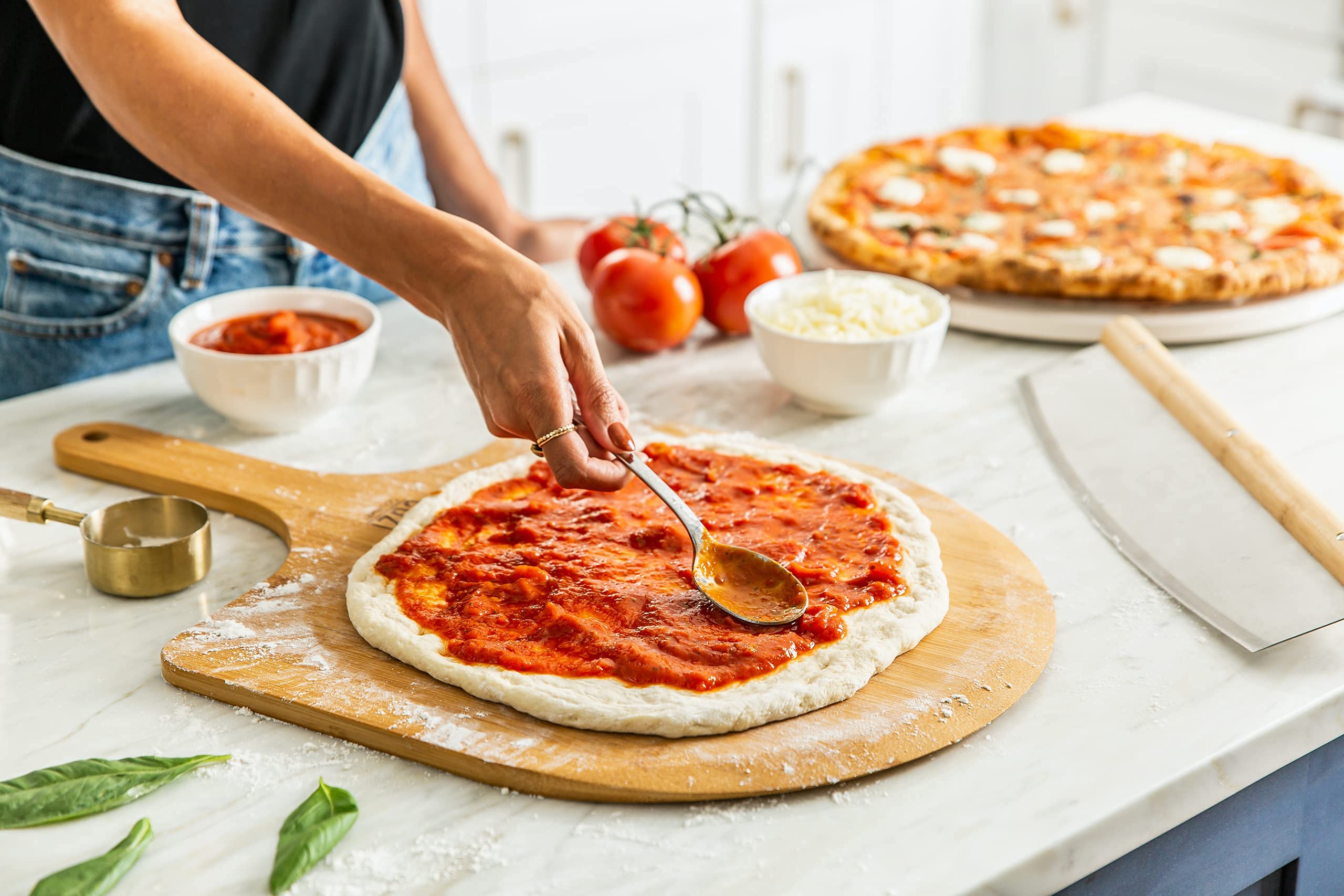 Cuzi Gourmet XL 4-Piece Pizza Stone Set - 15
