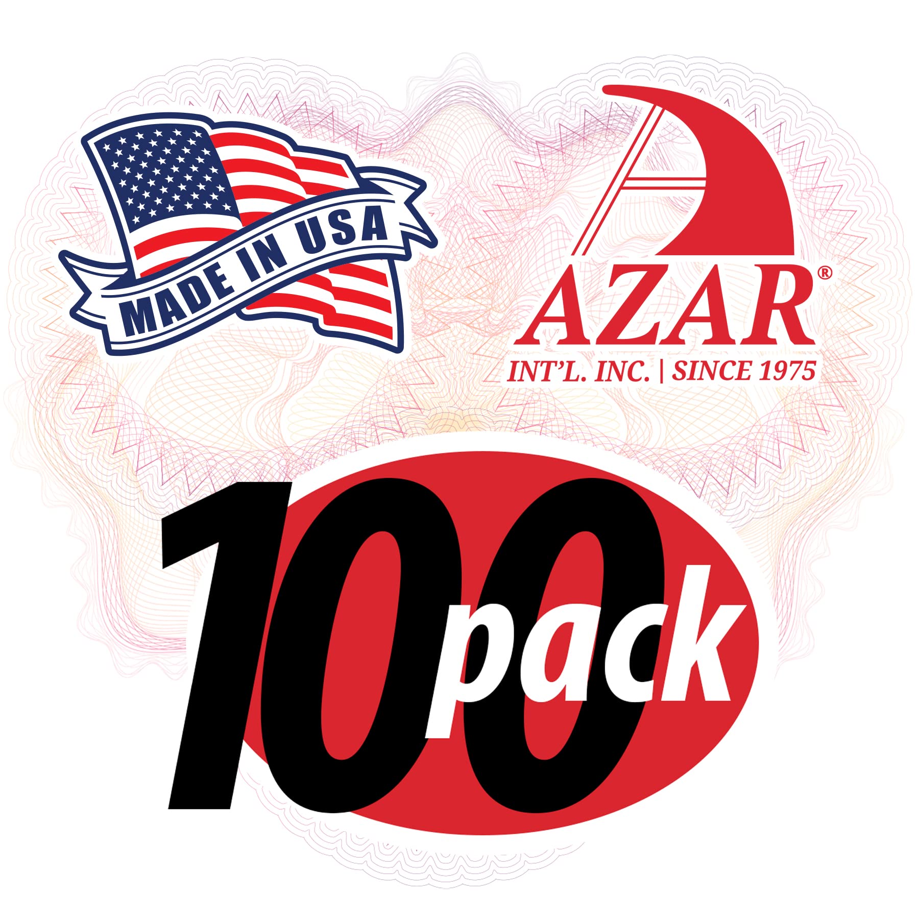 Azar Displays 252922-100PK Clear Counter Trifold Brochure Holder with Horizontal Business Card Slot & Gift Card Pocket - 100 Pack | Perfect for Retail Stores, Hotels, Restaurants & Trade Show Displays
