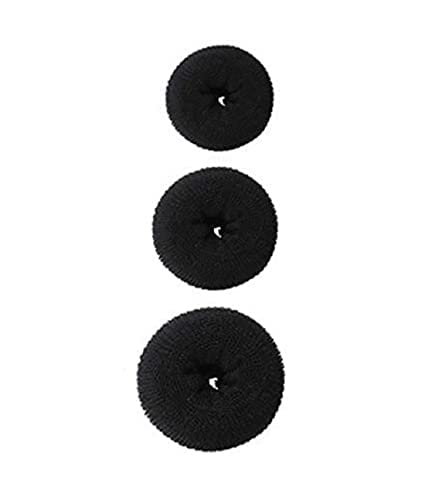 ADBHUTANAND® Hair Donut Bun Maker Set - 3 Different Sizes Salon Accessories for Perfect Buns & Updos - Great for Weddings, Parties & Everyday Hairstyling