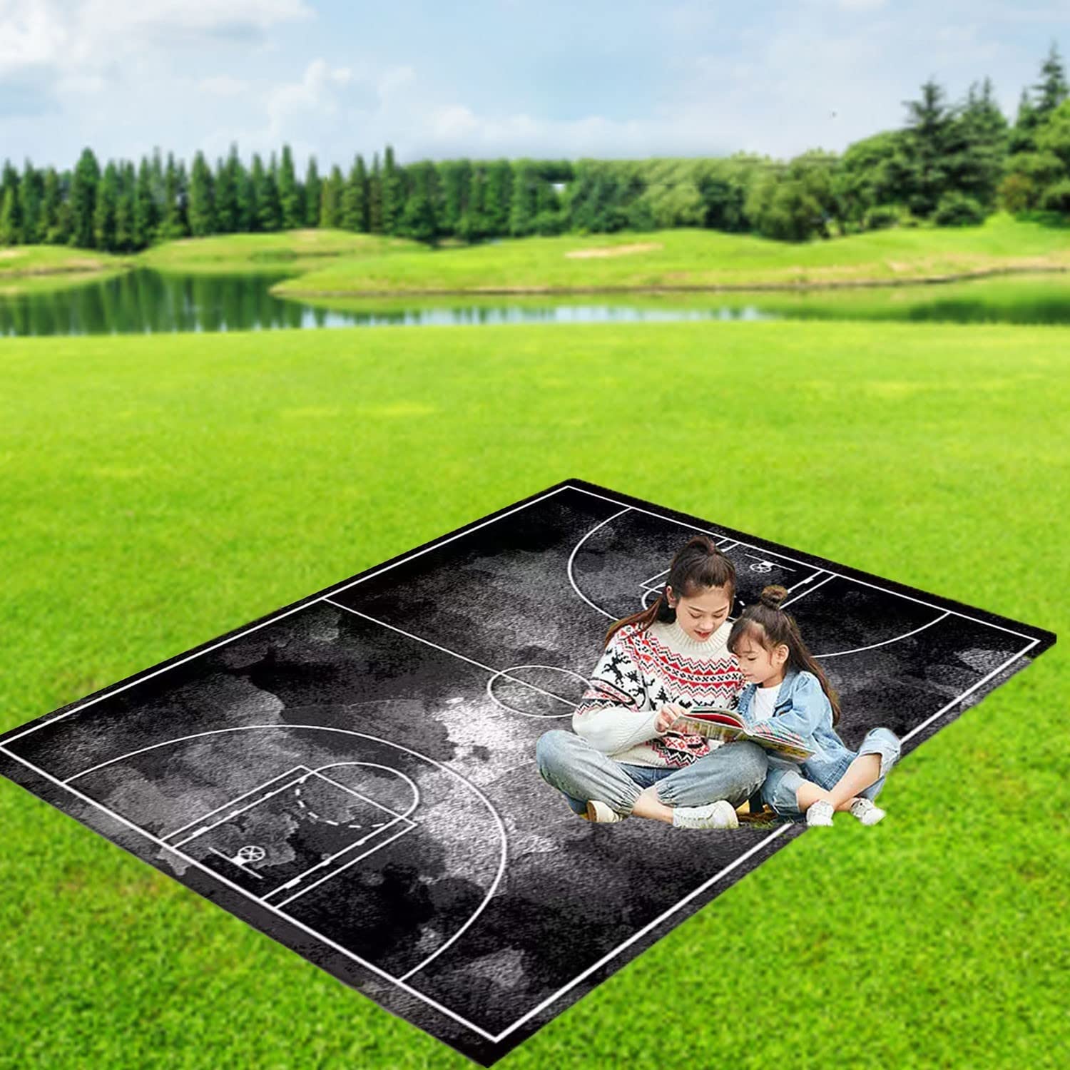 Kids Soccer Field Rug - Non-Slip Football Playmat for Boys & Girls Bedroom, Sports Room or Living Room - 3.3x6.6ft Green Sports Carpet - Perfect for Play Areas, Game Rooms and Kids' Decor
