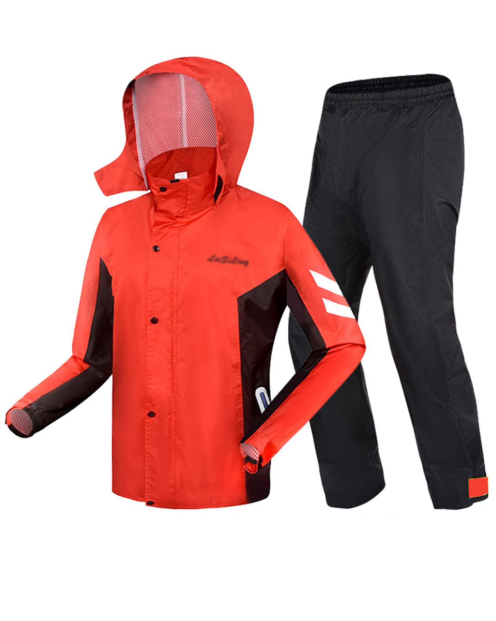 **Men's & Women's Waterproof Rain Suit 2-Piece Set - Motorcycle Riding Gear Jacket & Pants - Durable Outdoor Rainwear for Cycling, Hiking & Commuting**