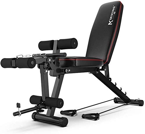 Adjustable Weight Bench for Home Gym - Multi-Purpose Incline Decline Sit Up Bench for Strength Training, Flat & Upright Exercises - Perfect for Full Body Workouts, Ab Workouts & Strength Training (Black)