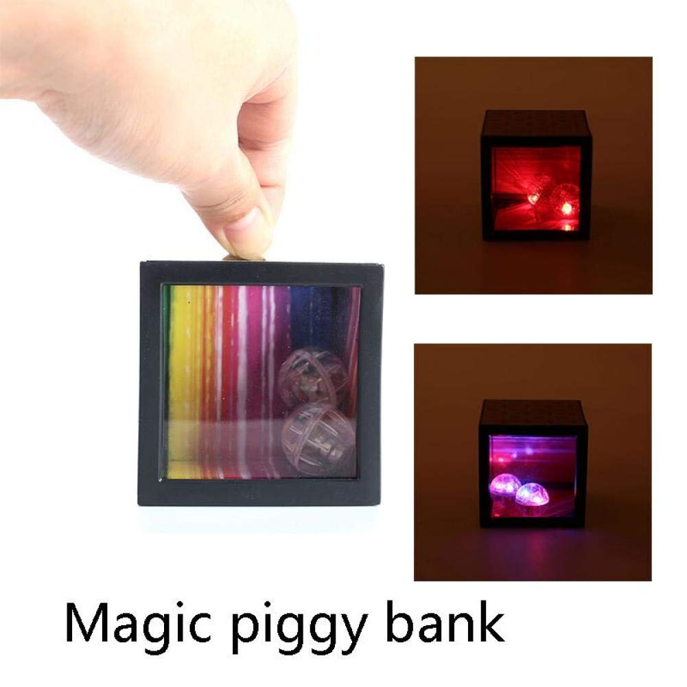 Magic Coin Bank Piggy Bank - Vanishing Coin Box Flash Bank Toy for Kids, Magic Tricks & Savings - Perfect for Birthday Gifts, Party Favors and Coin Collection