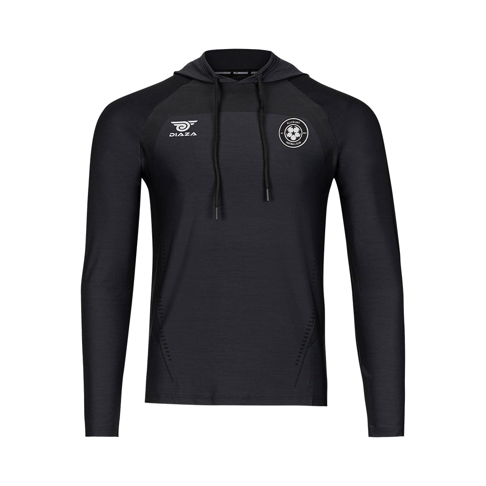 Allegiant FC Suba Hooded Long Sleeve Shirt for Men - Comfortable Athletic Pullover with Thumb Holes - Perfect for Running, Hiking & Outdoor Activities