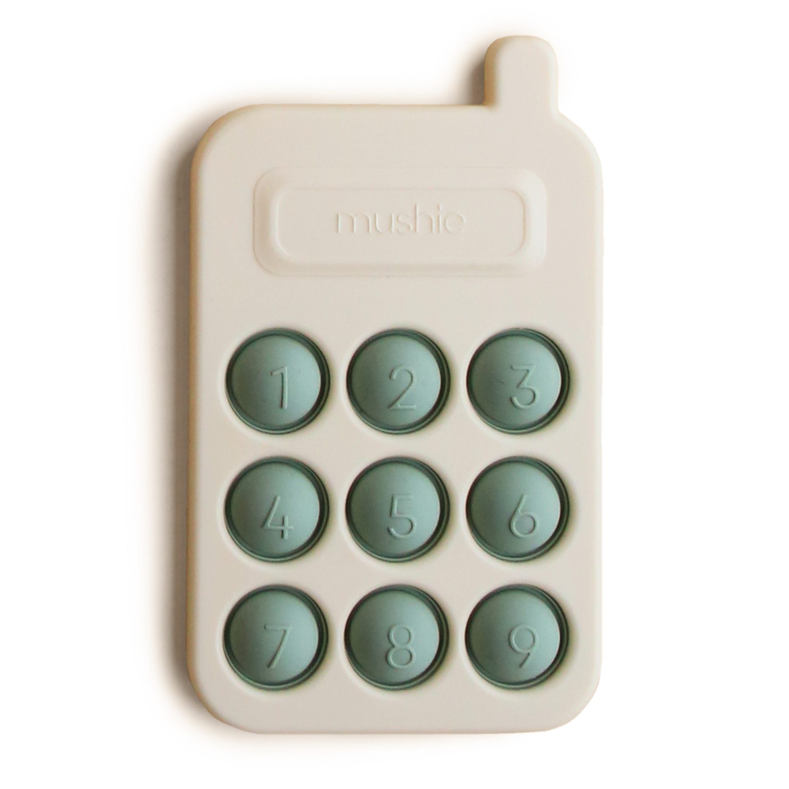 Mushie Silicone Cell Phone Press Toy for Kids - Stress Relief & Sensory Fidget Toy - Cambridge Blue - Perfect for Anxiety Relief, Classroom Focus & Travel Entertainment