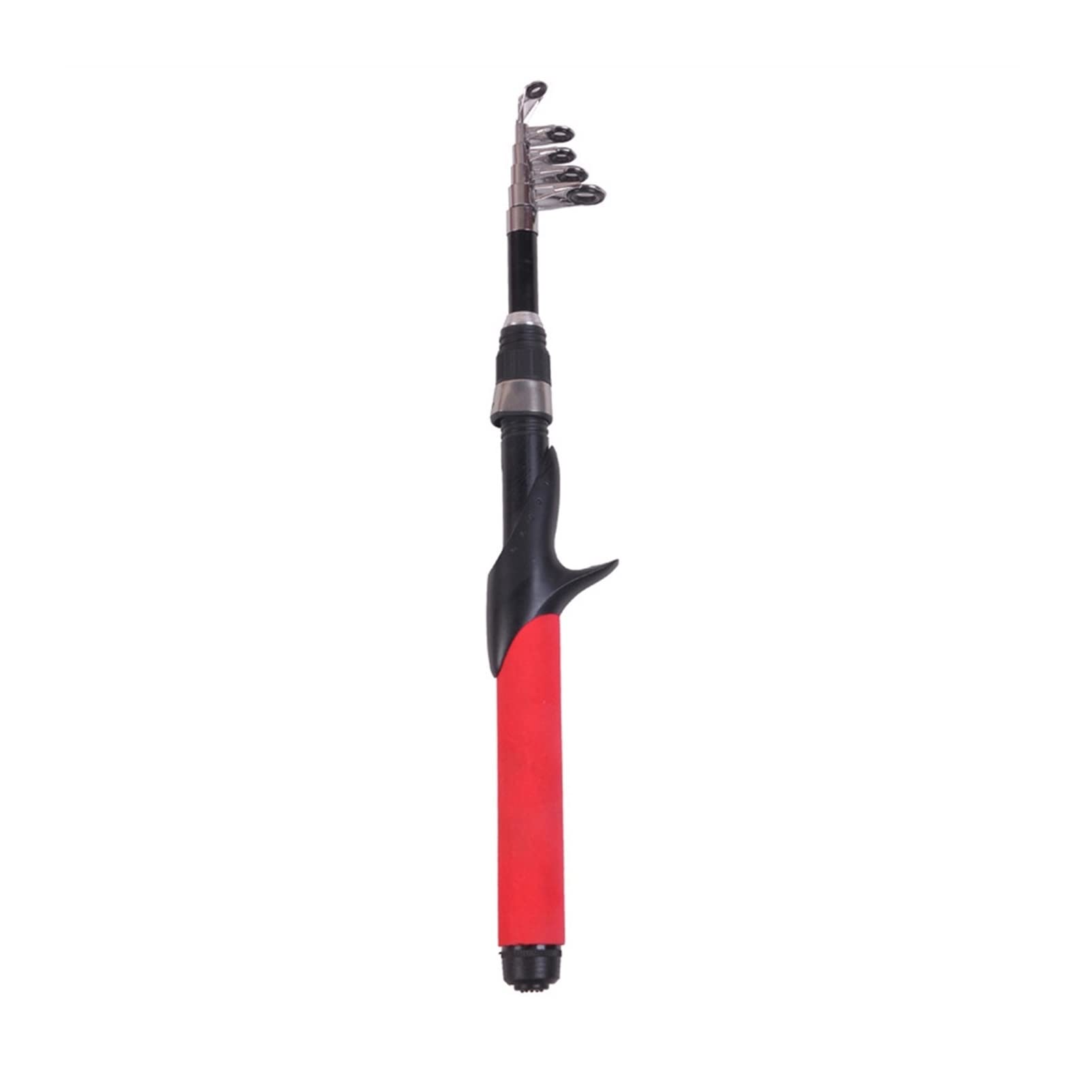 TOMYEUS Mini Telescopic Fishing Rod - Super Hard Carbon Fiber Portable Spinning Pole for Carp, Sea & Boat Fishing - 1.4m Travel Feeder Rod (Red) - Perfect Gift for Anglers & Outdoor Enthusiasts