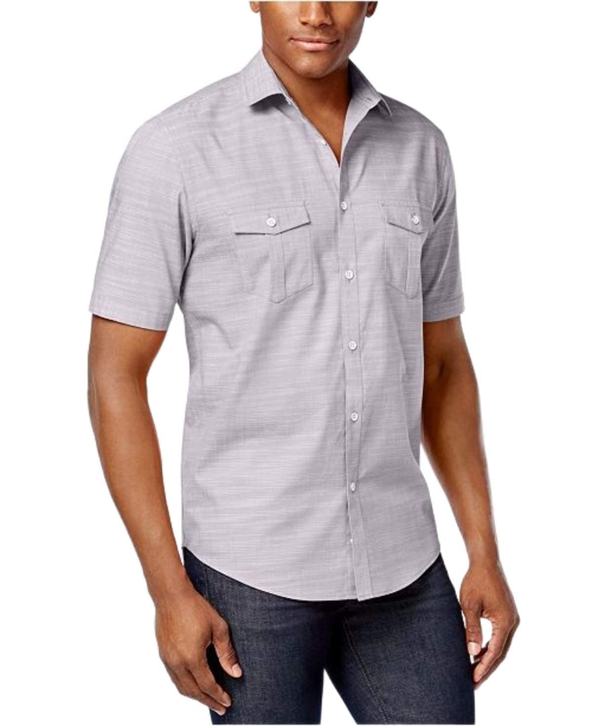 Men's Warren Textured Short Sleeve Button Down Shirt - Casual & Comfortable Summer Office Wear for Business & Outdoor Activities