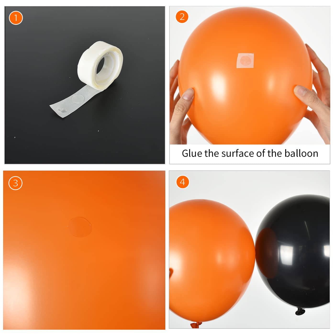 BEISHIDA 110-Pack Basketball Balloon Arch Kit - Orange & Black Sports Party Decorations for Birthday, Game Day, Team Celebrations - Perfect for Basketball Theme Parties, Garland Decor, and Sports Fan Events