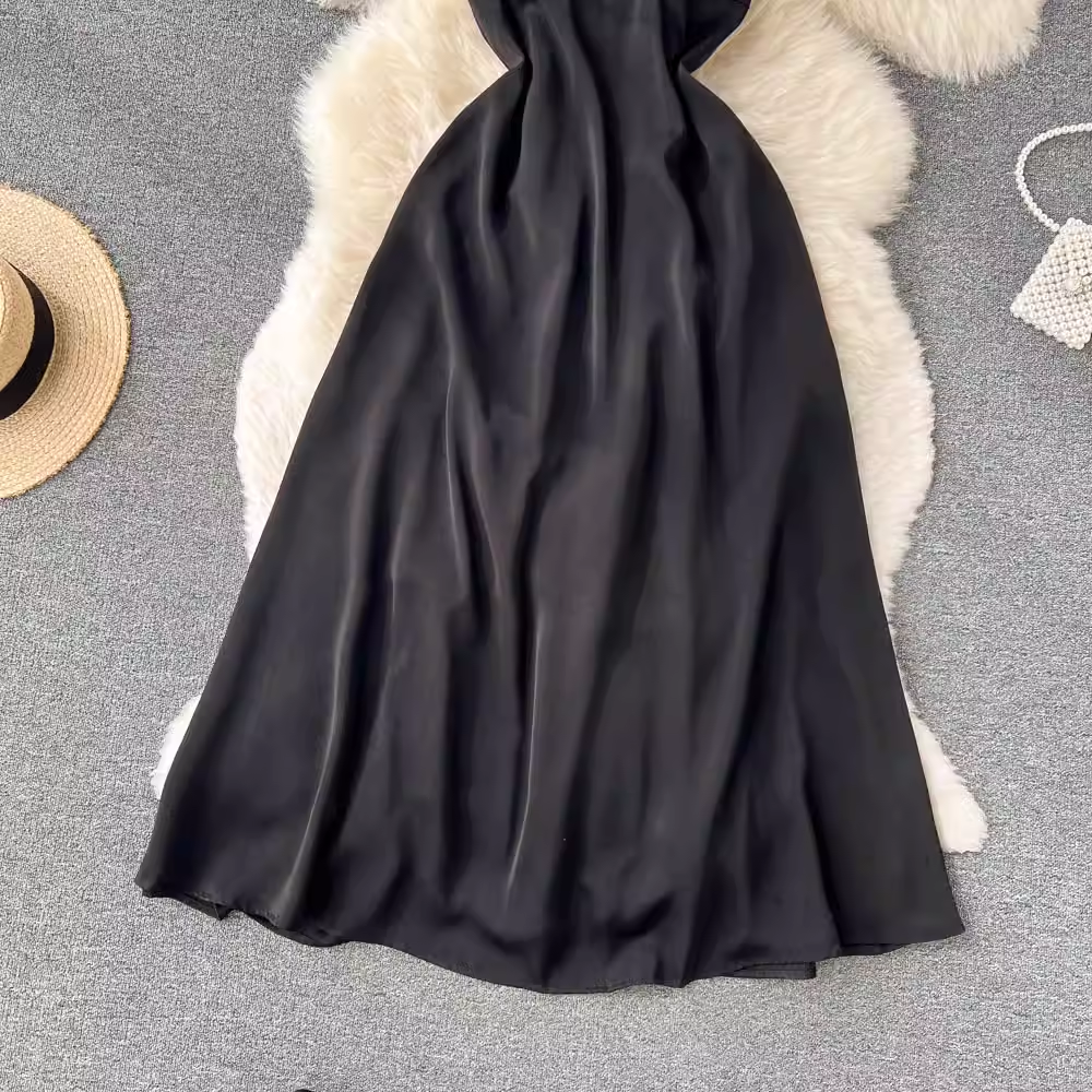 French Style Sleeveless Backless Long Dress for Women - Elegant Summer Maxi Skirt for Beach, Party & Evening Wear | Style 1185