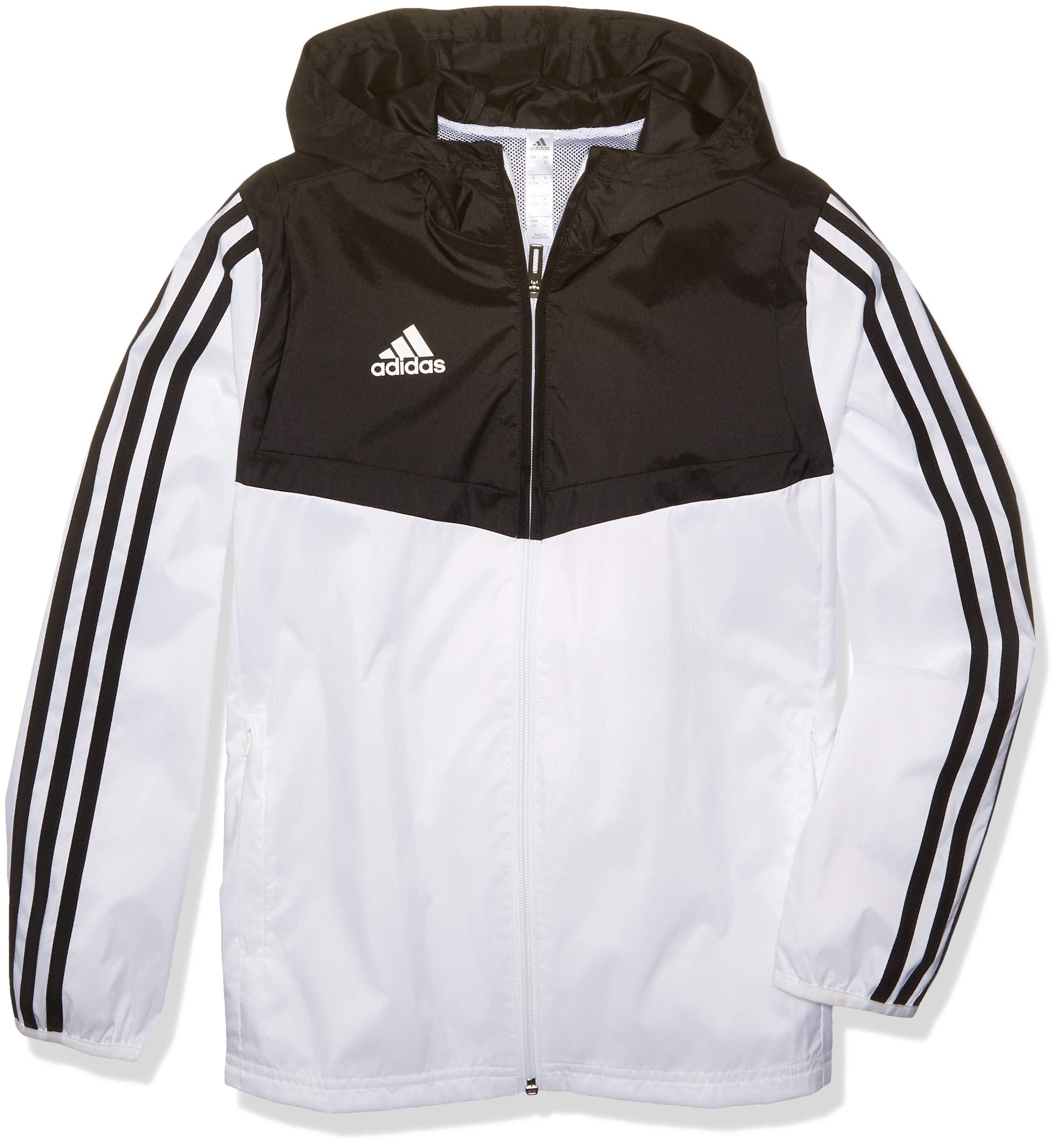 adidas Boys' Tiro Windbreaker Jacket - Lightweight Water-Resistant Sports Coat for Soccer Training & Outdoor Activities