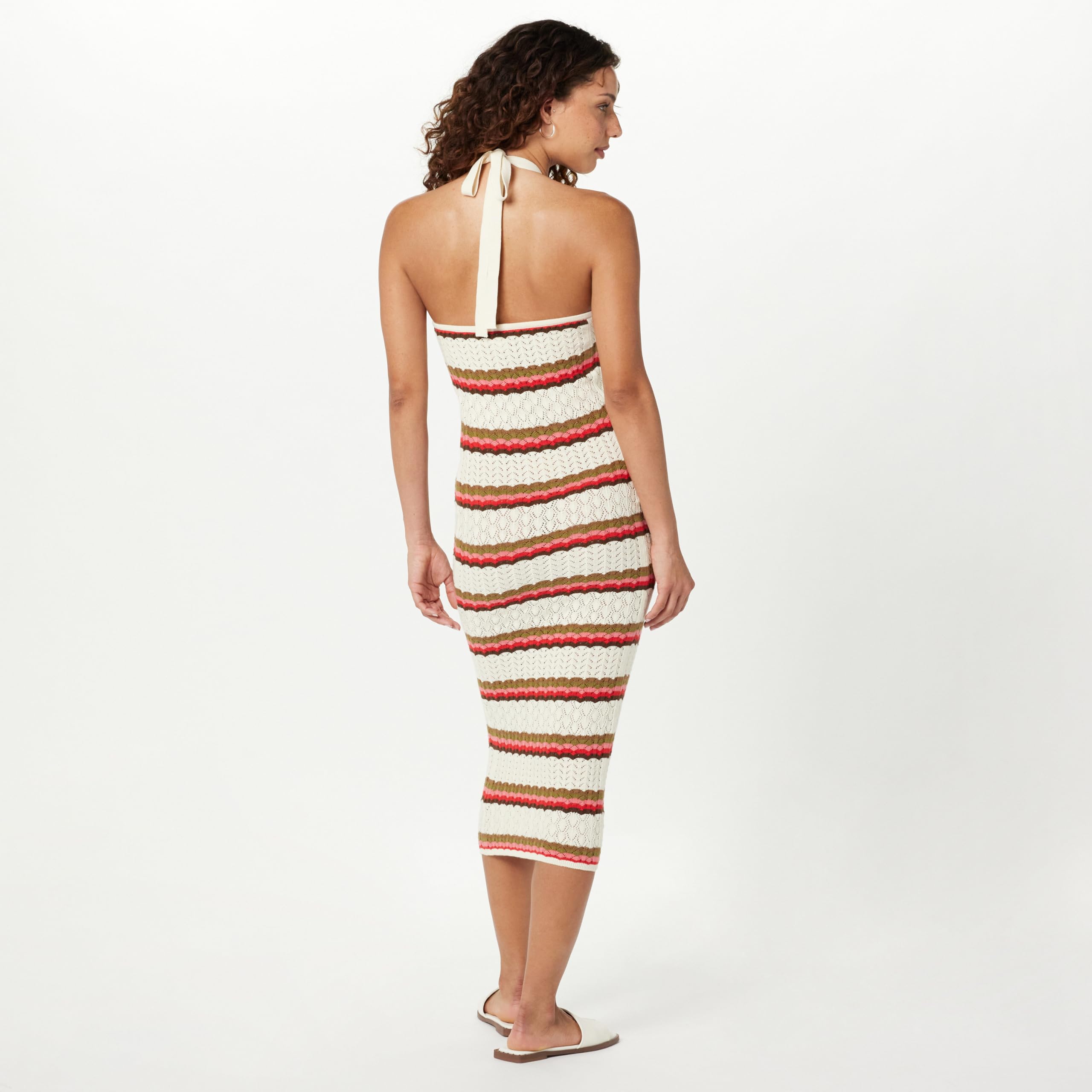The Drop Women's Jayla Sleeveless Crochet Midi Dress - Boho Summer Dress for Beach, Vacation & Casual Outings