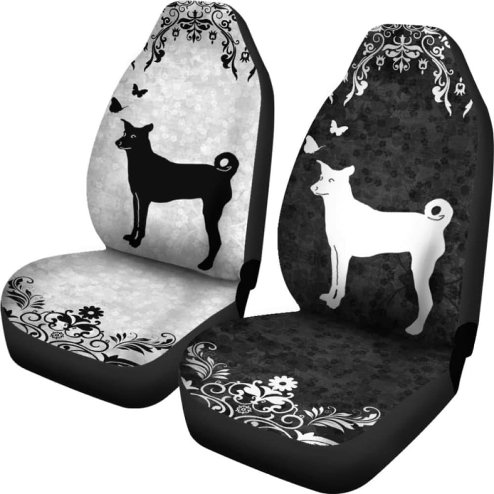 Premium Basenji Car Seat Covers for Dogs - Universal Fit, Waterproof & Nonslip Pet Seat Protector - Perfect for SUVs, Trucks & Sedans - Keep Your Car Clean During Travel & Outdoor Adventures