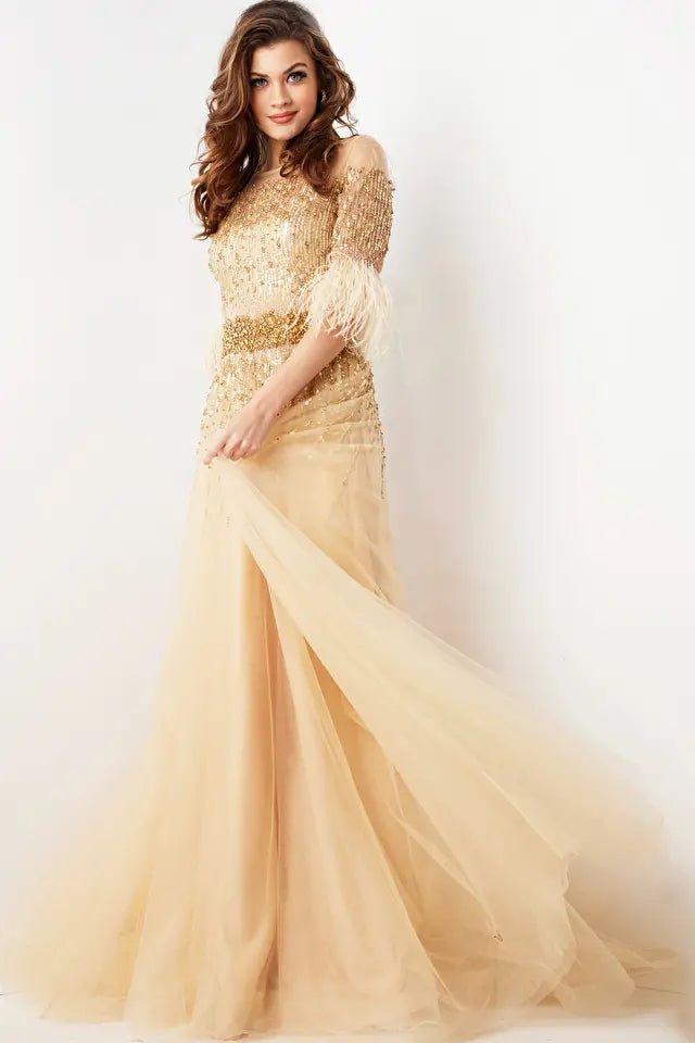 Jovani 23629 Women's Elegant Evening Dress for Prom, Party & Special Occasions - Formal Gown with Beading & Sequins