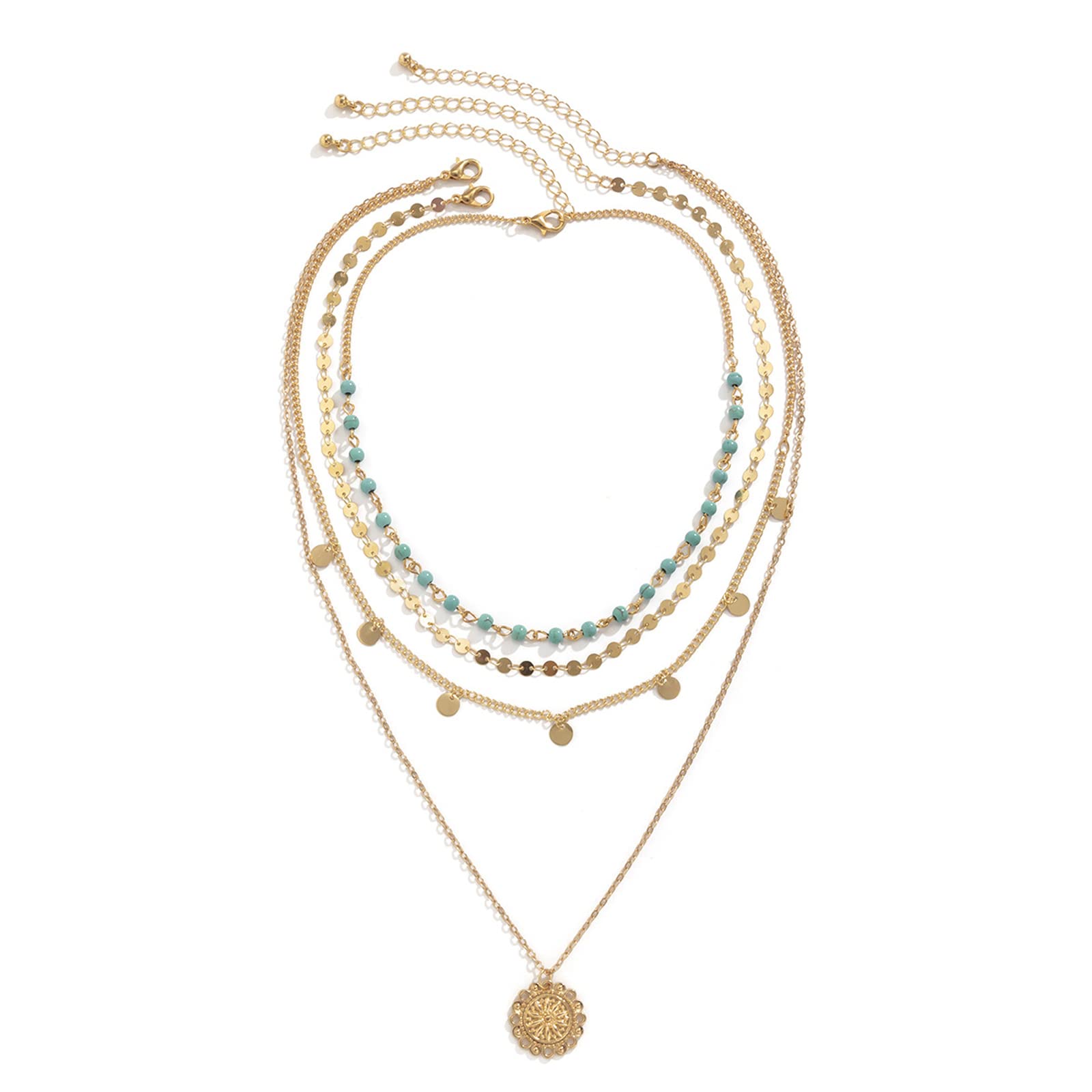 YANCHEN Women's Layered Necklace Set - Dainty Stackable Chain Necklaces with Charms, Trendy Jewelry Gift for Christmas, Birthday & Stocking Stuffers | Perfect for Layering, Daily Wear & Special Occasions