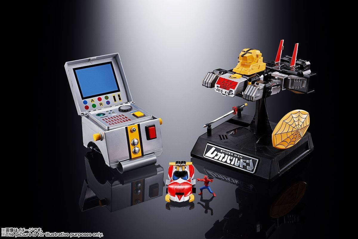 Bandai Soul of Chogokin GX 33R Leopardon & Marveler Summon Set - Spider-Man Action Figure Collectible Toy for Display & Play - Perfect for Marvel Fans & Anime Collectors