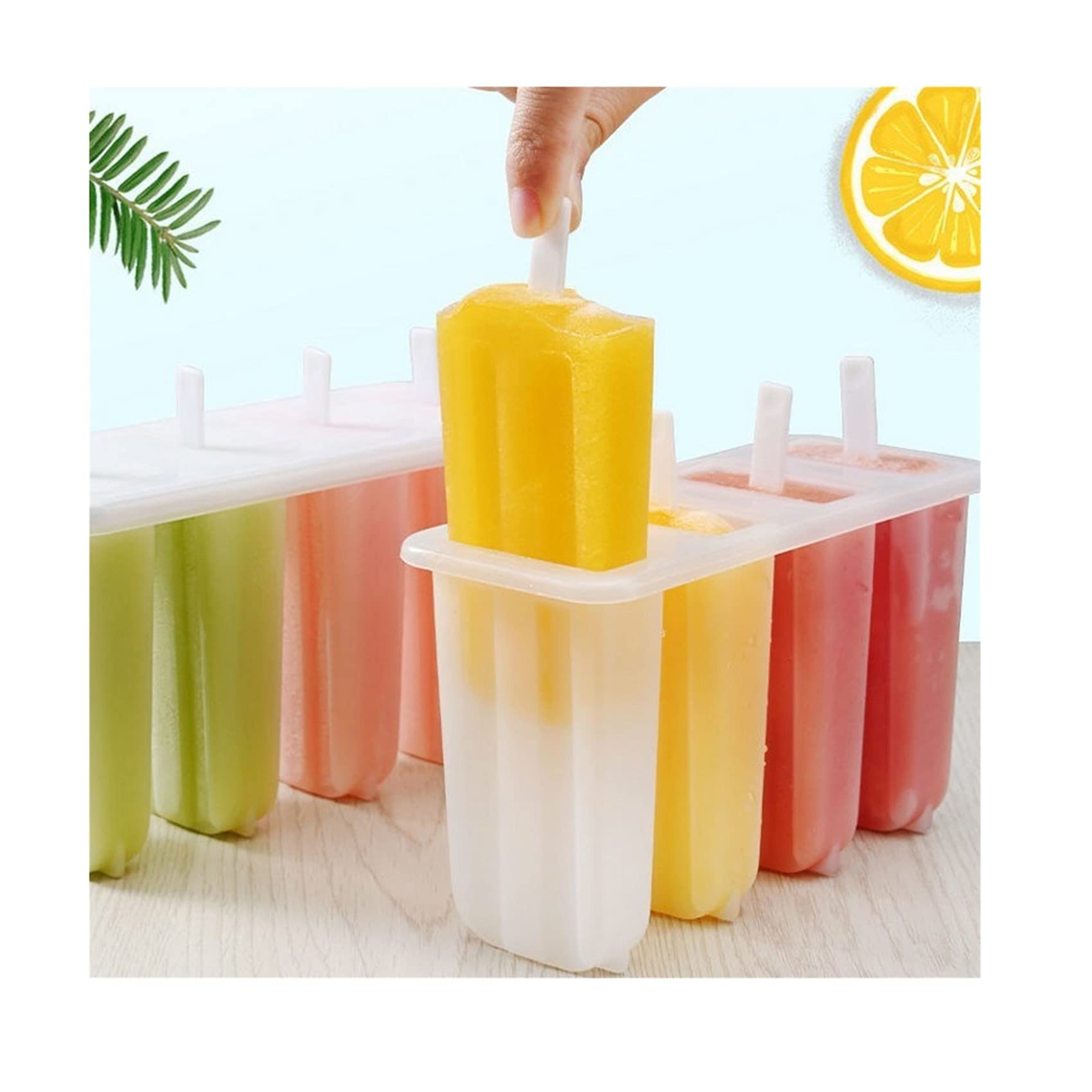 Best Reusable Popsicle Molds for Homemade Ice Cream - Easy Release & Clean DIY Ice Pop Maker Kit with Storage Container - Perfect for Kids Snacks, Summer Treats & Healthy Frozen Desserts (White)