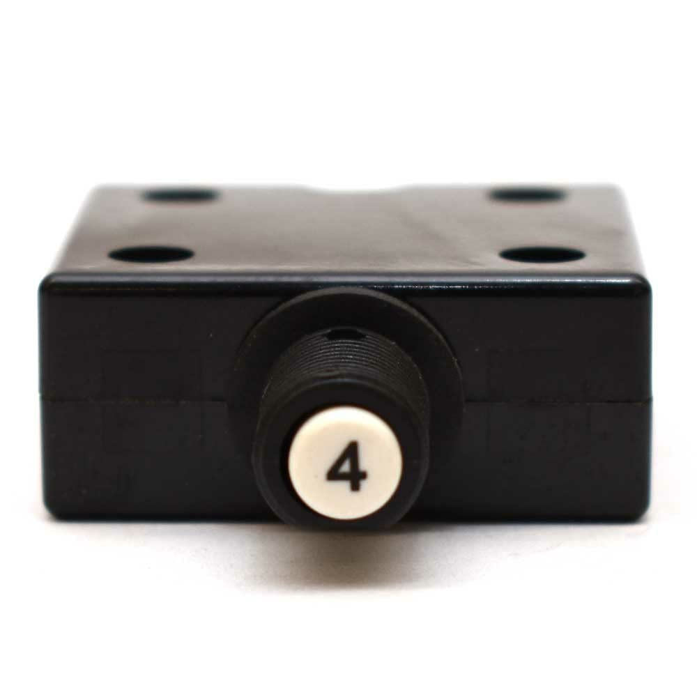Carling 4A Black Press-to-Reset Boat Circuit Breaker - Marine Electrical Protection for Boats, Yachts & RVs | Waterproof & Durable Design for Harsh Marine Environments
