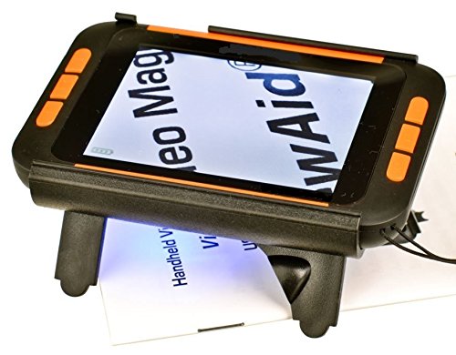 ViSee LVM-300 3.5 Inch Portable Low Vision Video Magnifier with Stand - Handheld Reading Aid for Books, Newspapers & Small Print - Ideal for Seniors & Visually Impaired