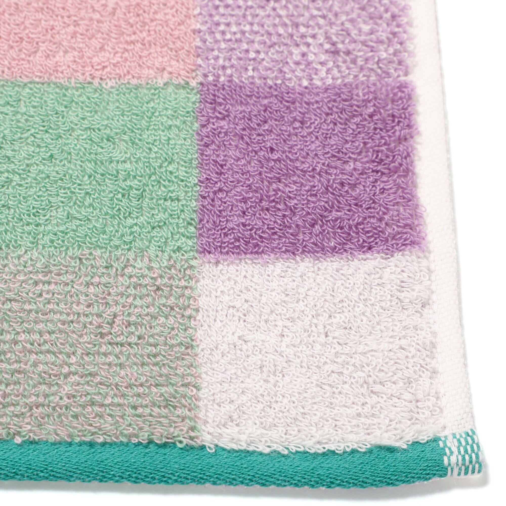 Antibacterial & Deodorant Checkered Face Towel - Green | Soft & Absorbent for Gym, Travel & Daily Skincare