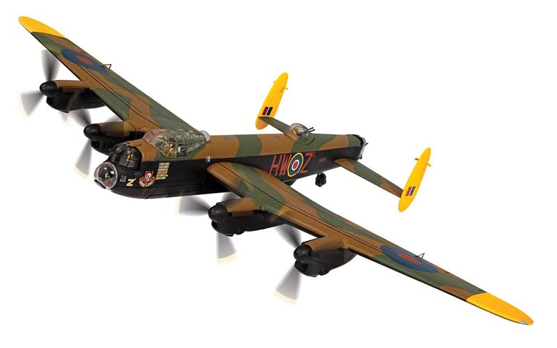 Avro Lancaster B Mk.III Grog 'The Shot' No.100 Sqn RAF 1945 1/72 Scale Diecast Pre-Built Aircraft Model - Limited Edition Collectible for WWII Aviation Enthusiasts & History Buffs