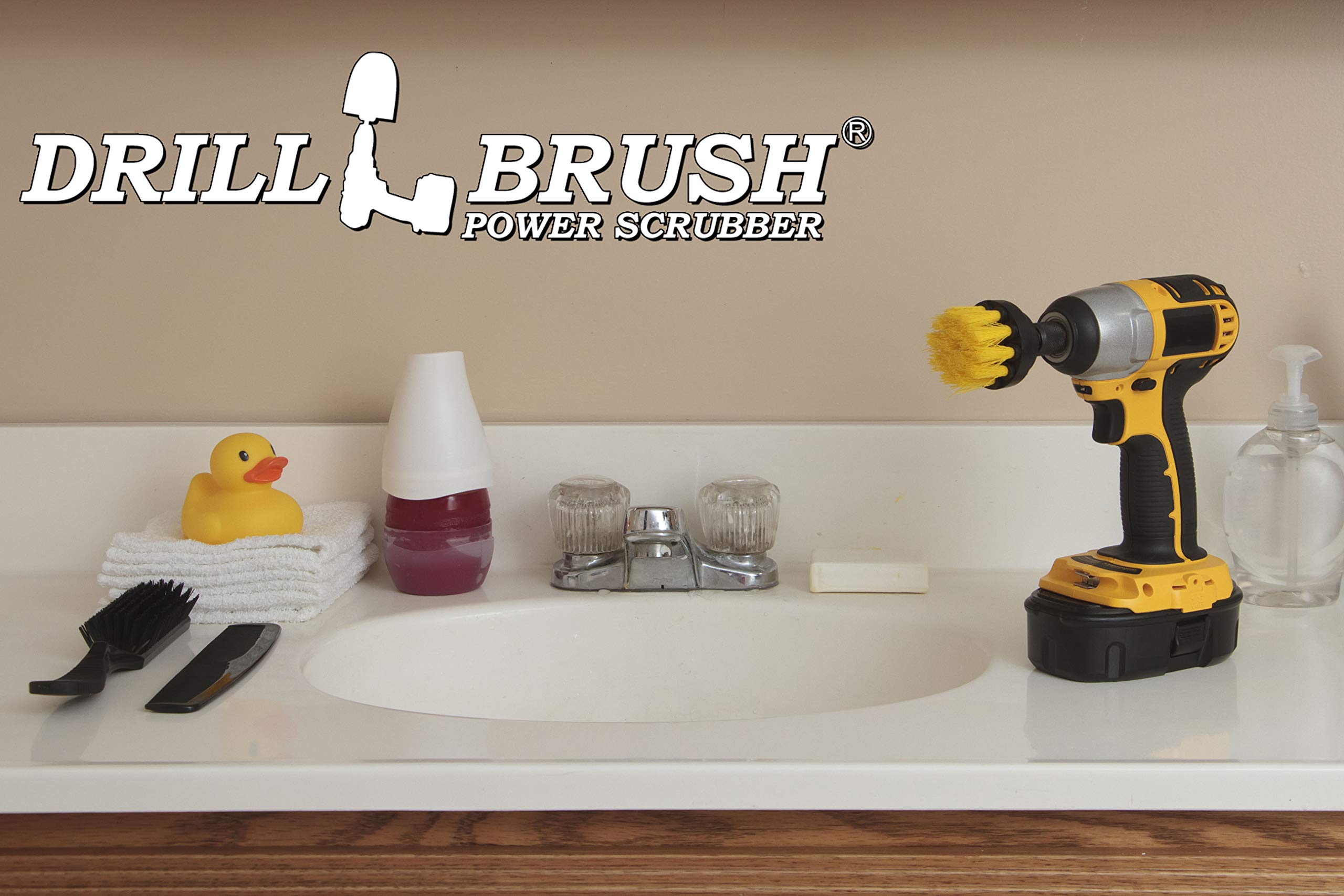 **Power Cleaning Brush Kit for Bathroom & Shower - Heavy Duty Drill Scrubber for Grout, Tile & Bathtub - Multi-Surface Scrub Brush for Deep Cleaning - Perfect for Home, Kitchen & Outdoor Use**