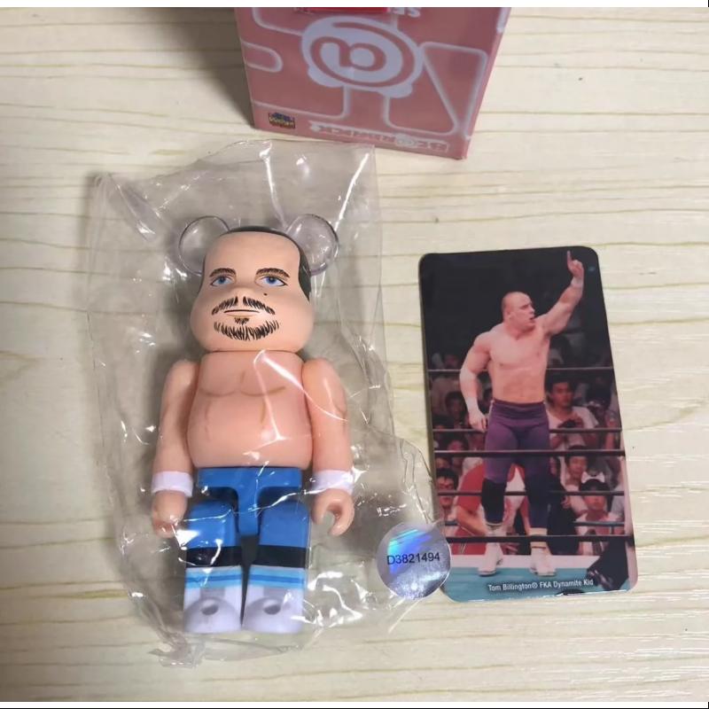 Bearbrick Series 45 ARTIST Dynamite Kid Wrestler 100% Collectible Vinyl Figure - Perfect for Anime Fans, Wrestling Enthusiasts & Home Decor Display